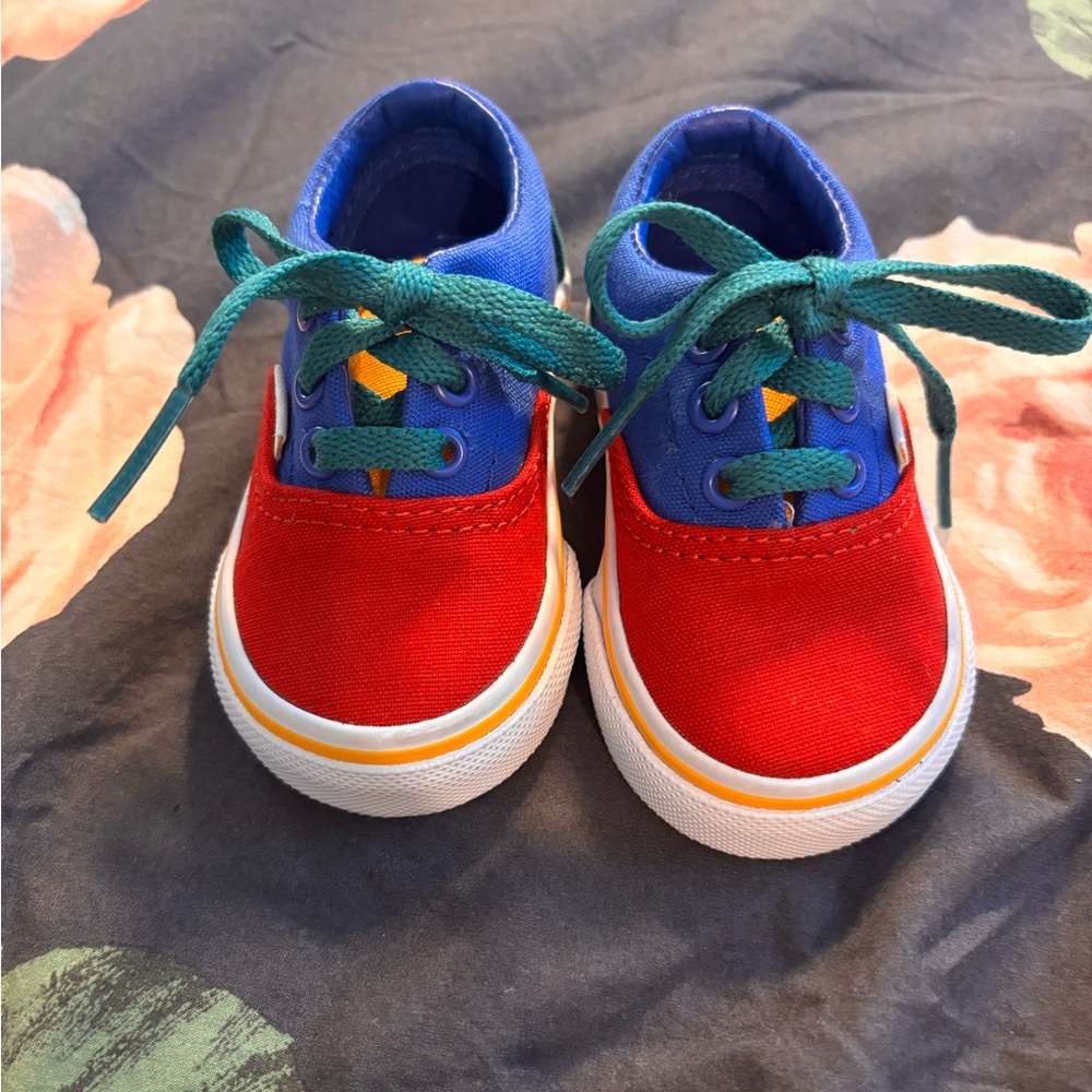 Vans Red and Blue Sneakers Classic Style
